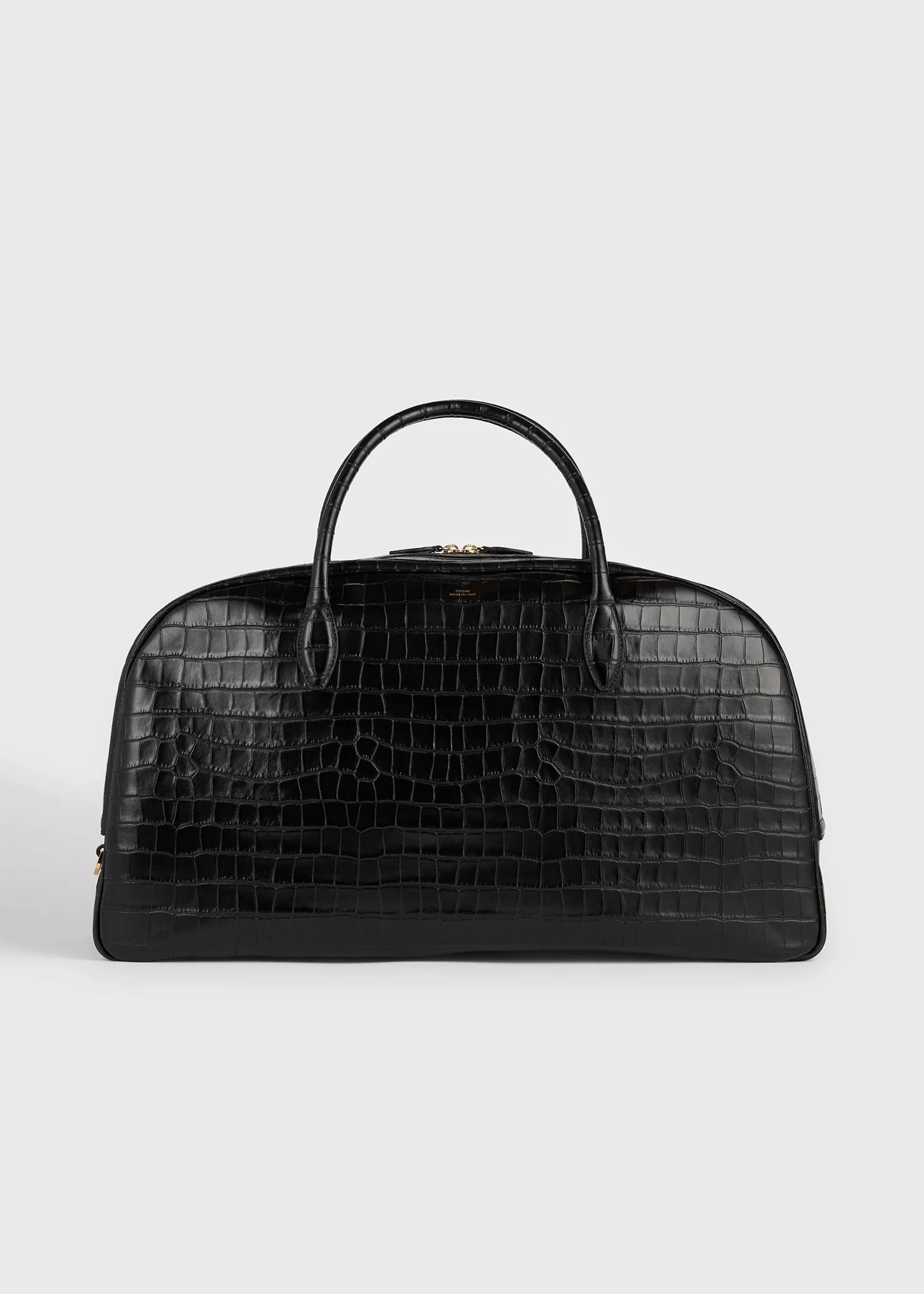 Croco-embossed traveler bag