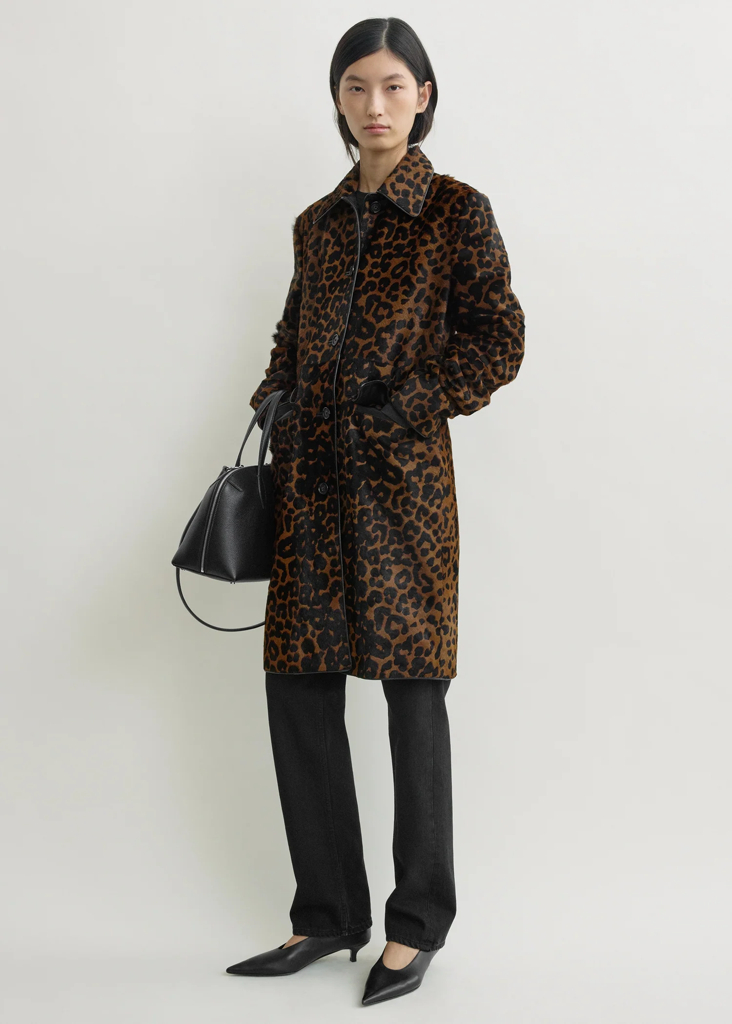 leopard printed coat